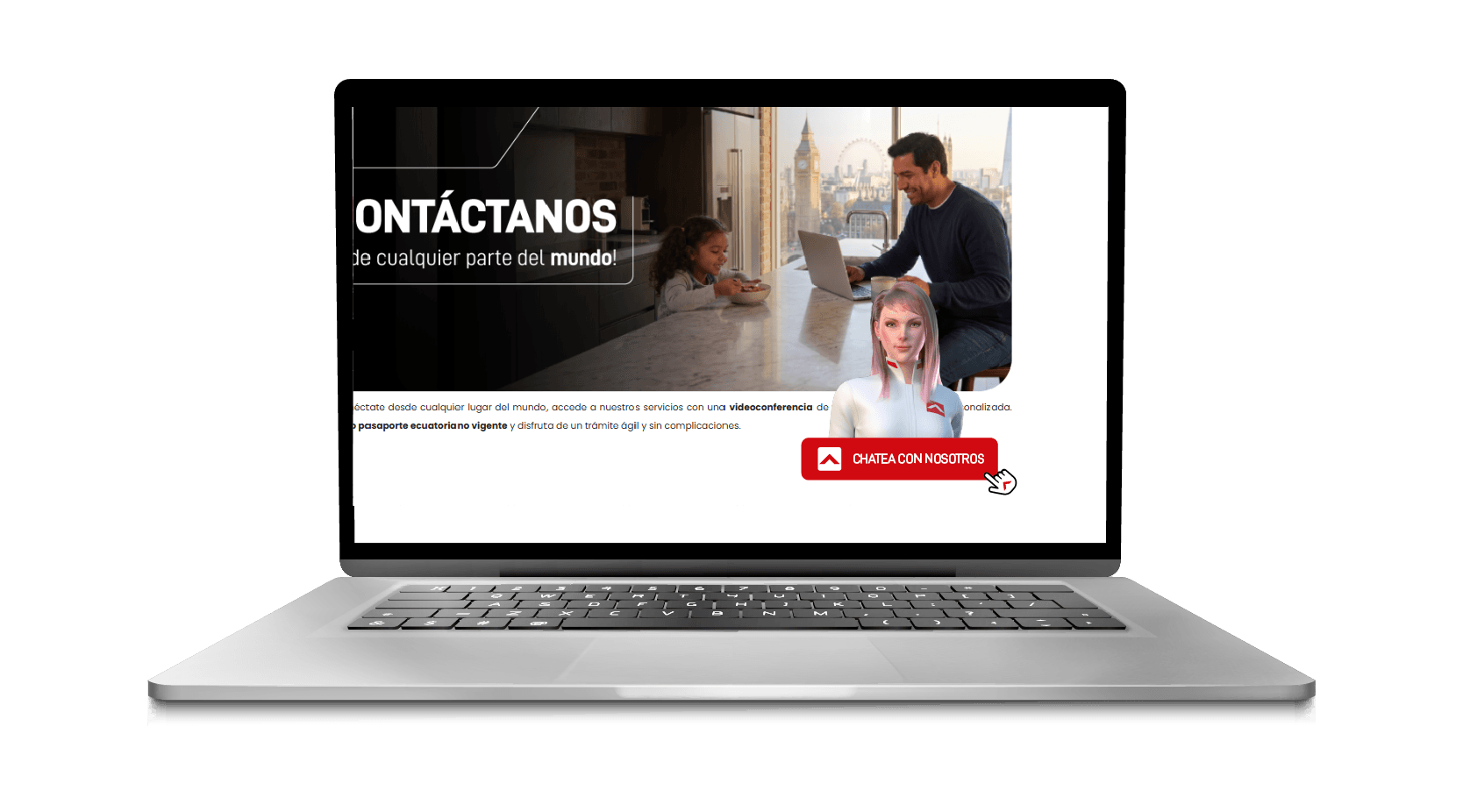 Pantalla del paso 2 para chat CNE