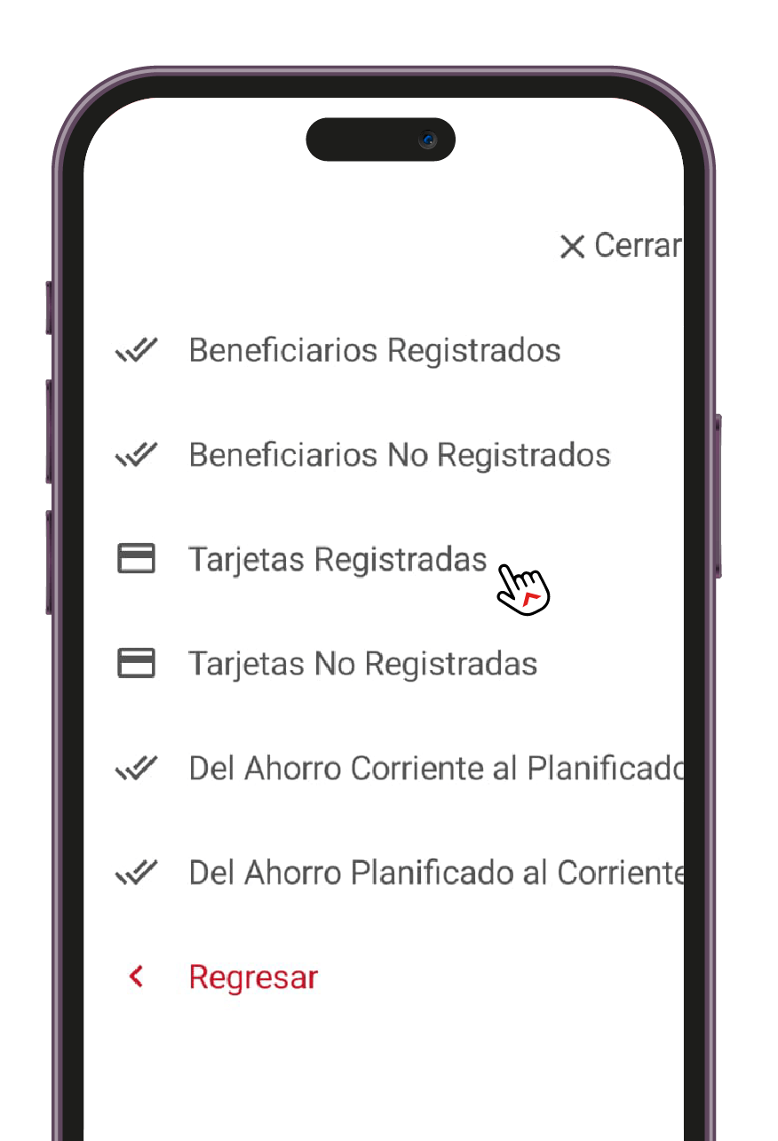 Pantalla del paso 3 para pagar la tarjeta de crédito en MupiMóvil