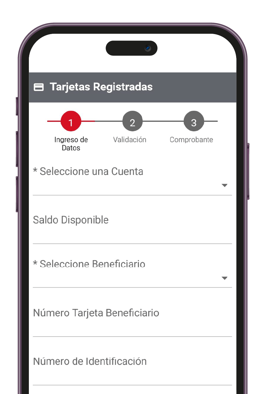 Pantalla del paso 4 para pagar la tarjeta de crédito en MupiMóvil